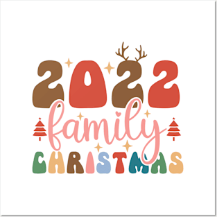 2022 Christmas Family Retro Posters and Art